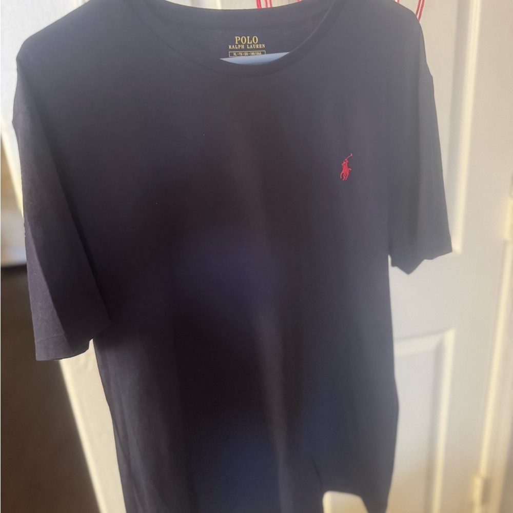 Polo by Ralph Lauren Navy Tee with Red Pony Logo